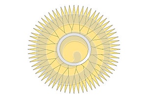 Sun icon isolated on white background.