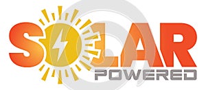 Sun Icon with Power Symbol Clipart for Solar Panel Installation Companies Renewable and Alternative Energy Resource