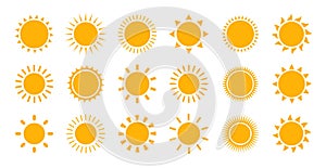 Sun icon set