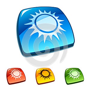 Sun icon. Vector