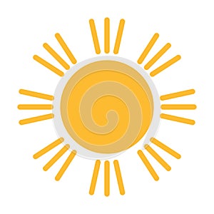 Sun icon vector for graphic design, logo, website, social media, mobile app, UI