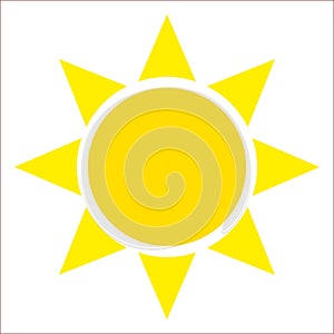 Sun icon. Vector illustration isolated on white