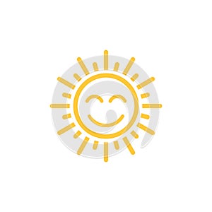 Sun icon vector