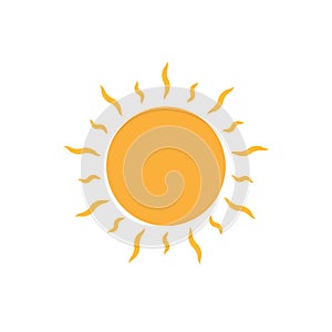 Sun icon vector for your web design, logo, UI. illustration