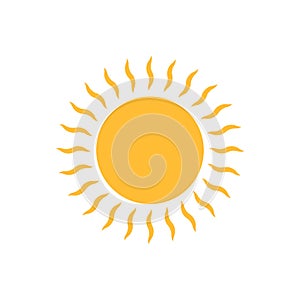 Sun icon vector for your web design, logo, UI. illustration