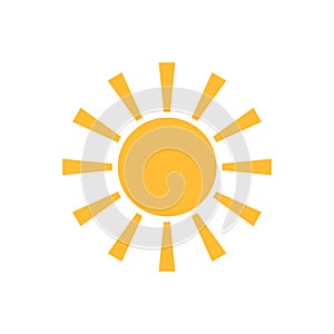 Sun icon vector for your web design, logo, UI. illustration