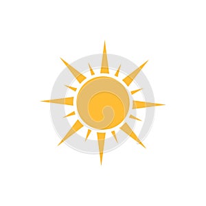 Sun icon vector for your web design, logo, UI. illustration