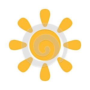 Sun icon vector for your web design, logo, UI. illustration