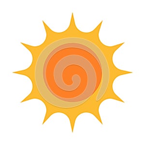 Sun icon vector for your web design, logo, UI. illustration