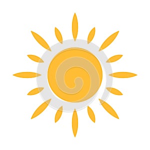 Sun icon vector for your web design, logo, UI. illustration