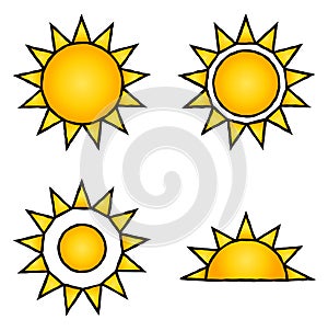 Sun icons