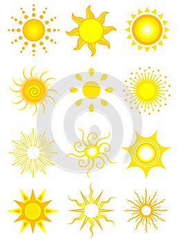 Slunce ikony 
