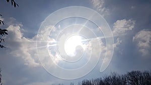 Sun imploding effect taken at right time