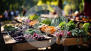 Sun kissed farmer s market with vibrant produce, local businesses, and artisanal goods.