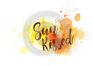 Sun kissed lettering photo