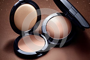 Sun Kissed and Shimmering Realistic Bronzer Compact.AI Generated