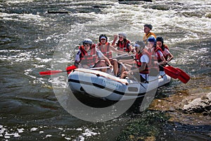 Whitewater Rafting on the Dudh Koshi in Nepal.