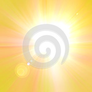 Sun  with lens flare