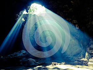 Sun light in the cave