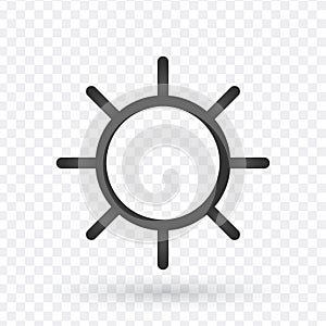 Sun line icon. Line icons with flat design elements on white background. Symbol for your web site design, logo, app, UI. Vector il