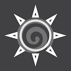 Sun line icon, weather and sunshine