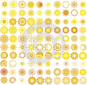 Sun logo & design elements