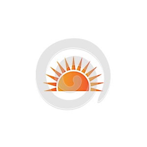 Sun logo template vector