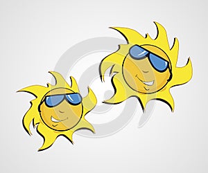 Sun logo vector design