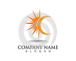 Sun logos symbols template