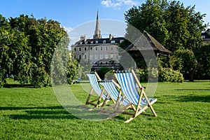 Sun Loungers Parade Garden Bath England