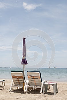 Sun lounges on Patong beach