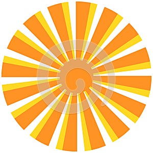 Sun minimalist illustration symmetrical Orange Yellow Bright Sunshine Happy