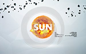 Sun. Minimalistic style