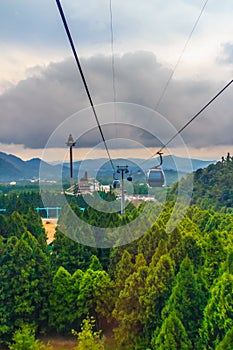 The Sun Moon Lake Ropeway is a scenic gondola cable car service