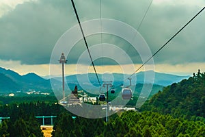 The Sun Moon Lake Ropeway is a scenic gondola cable car service