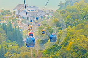 The Sun Moon Lake Ropeway is a scenic gondola cable car service