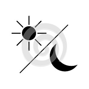 Sun and moon vector icon. Day and night symbol