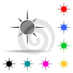 the sun multi color style icon. Simple glyph, flat vector of summer pleasure icons for ui and ux, website or mobile application