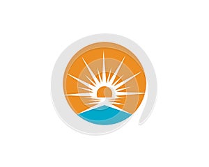 Sun nature logos and symbol design icon