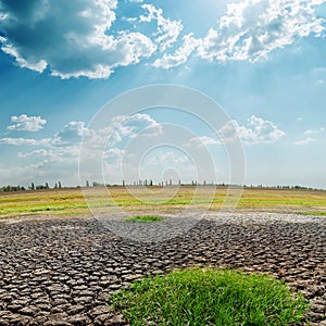 Sun over drought land