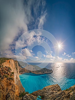 Sun over Shipwreck Cove panorama