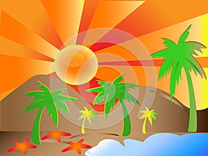 Sun Palms Background