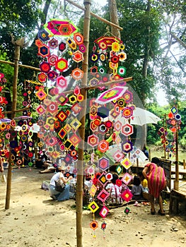 Sun Pattern and Ratchaburi Chicken Leg Pattern in Thailand