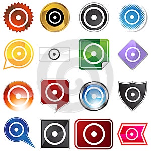 Sun Planetary Sign Icon Set