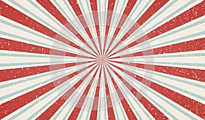 Sun ray circus. Sun rays retro background. Radial vintage burst. Soft light stripe. Sunburst pattern. Beams line