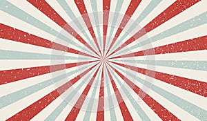 Sun ray circus. Sun rays retro background. Radial vintage burst. Soft light stripe. Sunburst pattern. Beams line. Striped aging