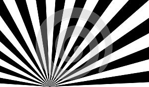 Sun ray light. Sun rays background. Radial burst. Sunburst black pattern isolated on white background. Beams line. Radiate