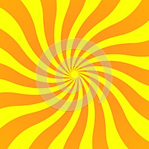 Sun rays background. Orange yellow radiate sun beam burst effect. Sunbeam light flash boom. Starburst poster. Sunlight