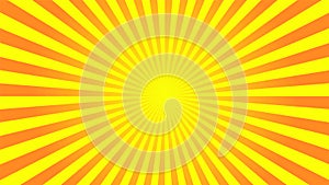 Sun rays background. Yellow orange radiate sun beam, burst effect. Sunbeam light flash boom. Template poster sale