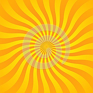 Sun rays background. Yellow orange radiate sun beam, burst effect. Sunbeam light flash boom. Template poster sale